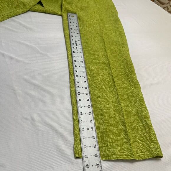 Click By Color Me Cotton Green Lagenlook Art To Wear Linen Pant Set Outfit Large - Picture 11 of 14
